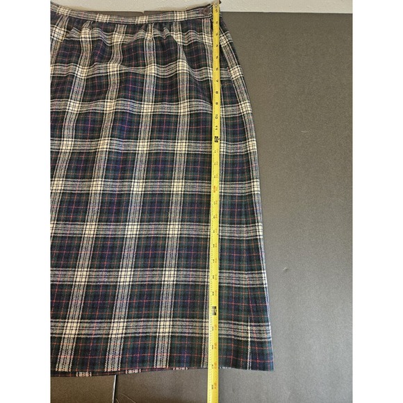 Pendleton Signature Size 12 Murray TARTAN Dress PLAID Virgin Wool Skirt USA - Picture 11 of 14